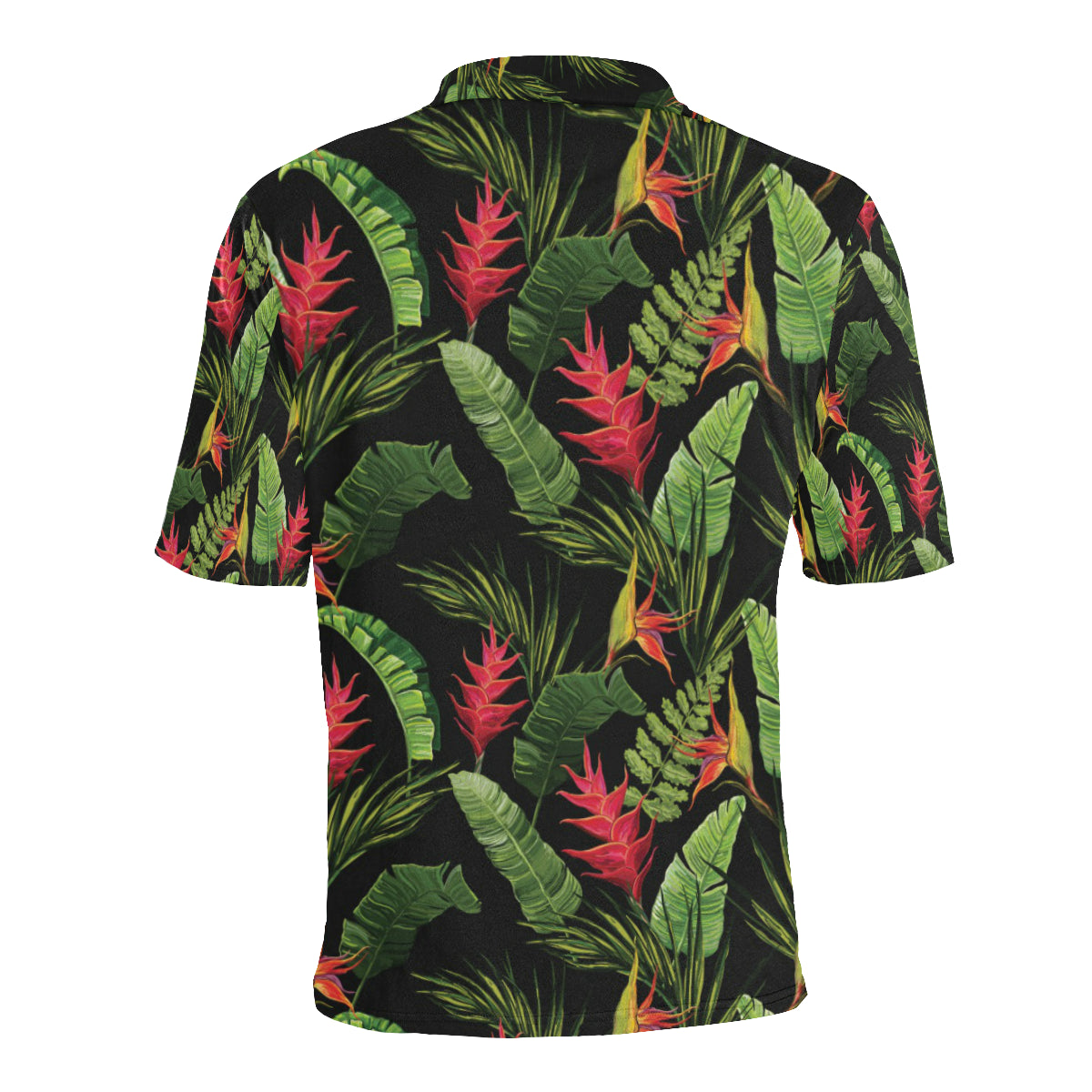 Bird Of Paradise Pattern Print Design BOP010 Men Polo Shirt