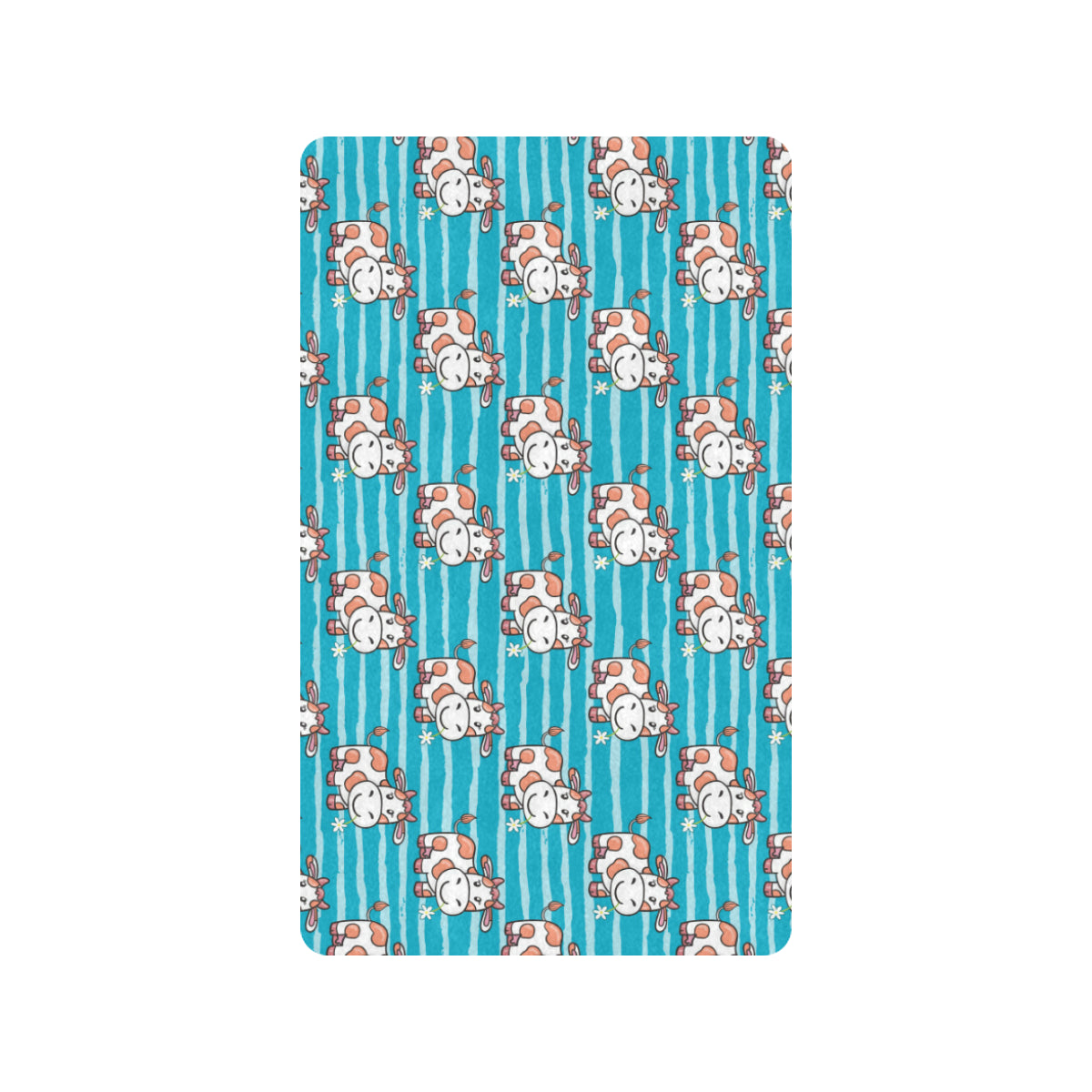 Cow Cute Print Pattern Rubber Doormat