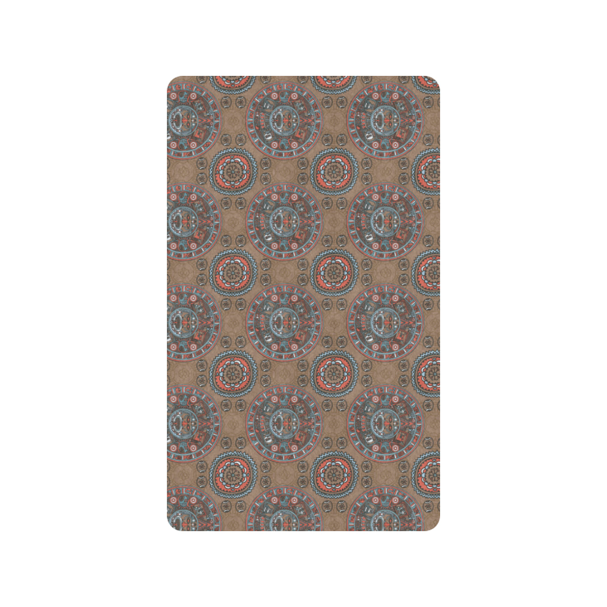 Calendar Aztec Design Print Pattern Rubber Doormat