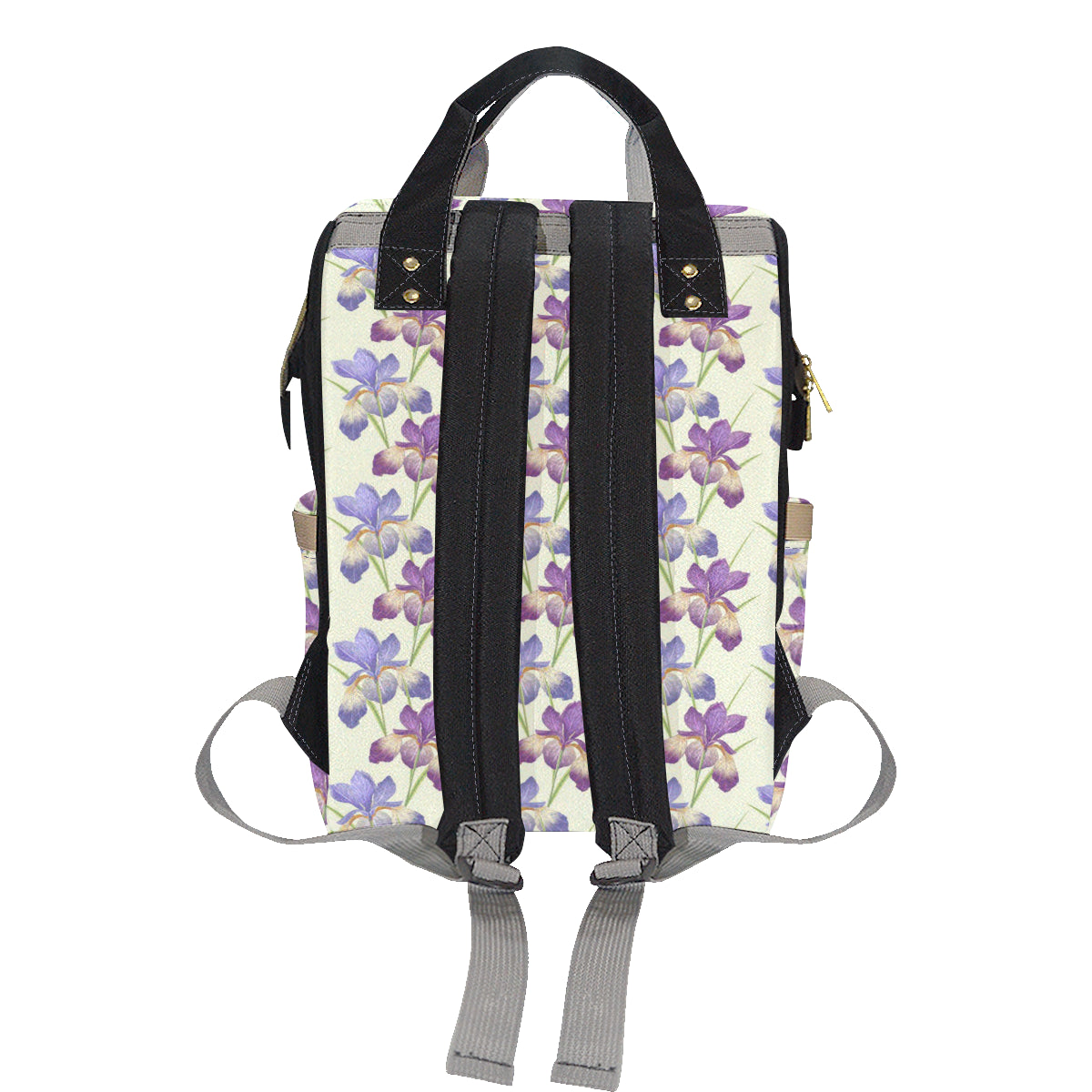 Iris Pattern Print Design IR08 Diaper Bag Backpack
