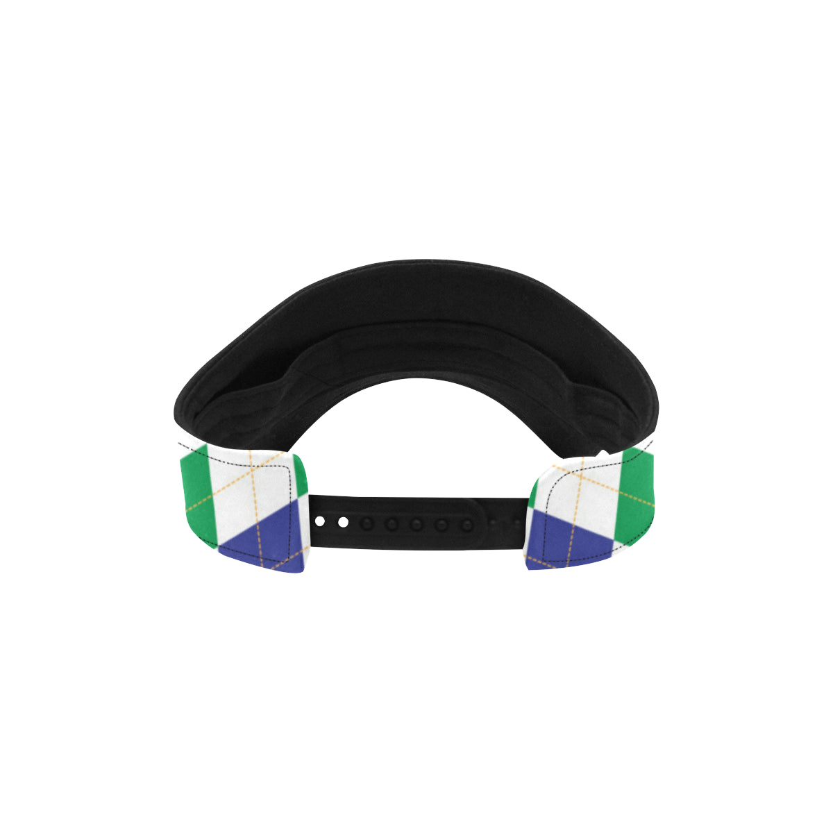Argyle Green Blue Pattern Print Design 03 Unisex Sun Visor