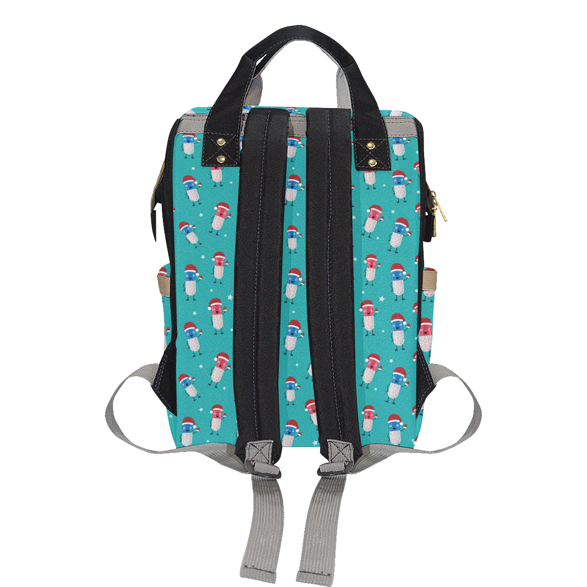 Pill Pattern Print Design A03 Diaper Bag Backpack