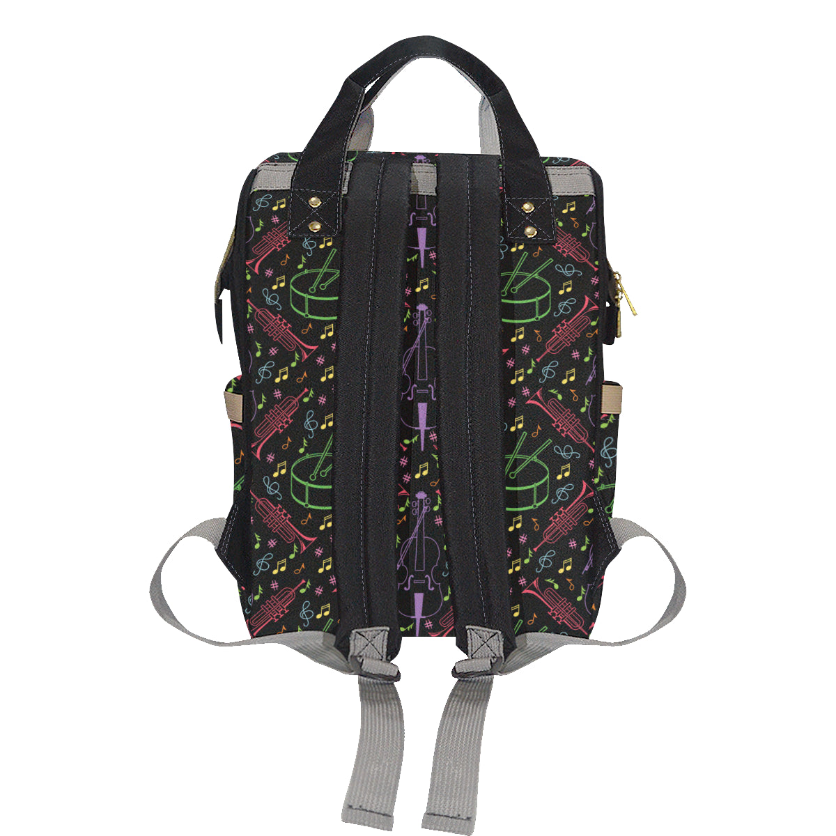 Cello Neon Pattern Print Design 02 Diaper Bag Backpack