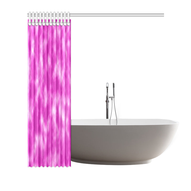 Tie Dye Pink Design Print Shower Curtain