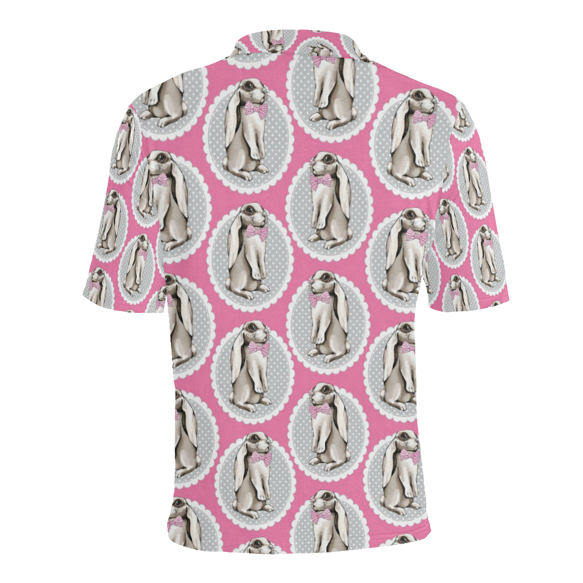 Rabbit Pattern Print Design RB019 Men Polo Shirt