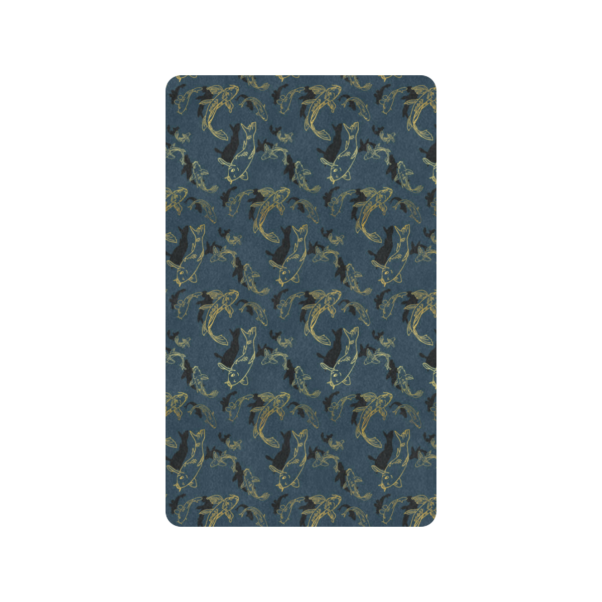 Koi Carp Gold Design Themed Print Rubber Doormat