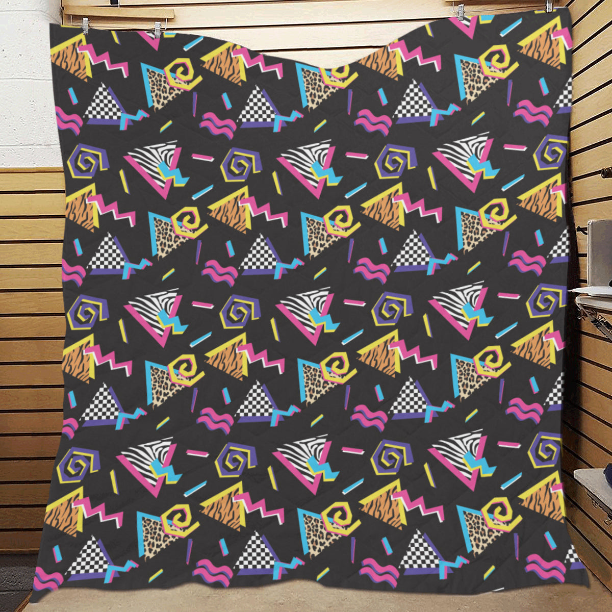 80s Pattern Print Design 3 Premium Quilt