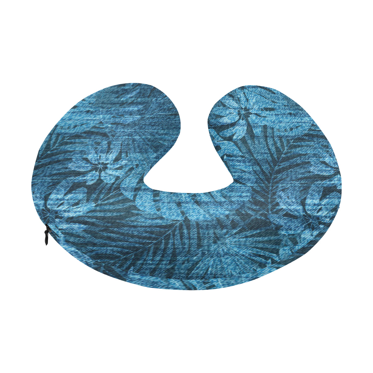 Jean Tropical Pattern Print Design 04 U-Shaped Travel Neck Pillow