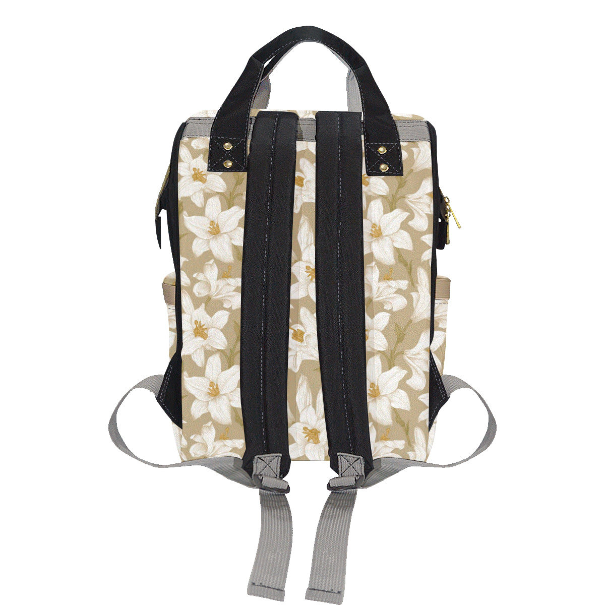 Lily Pattern Print Design LY07 Diaper Bag Backpack