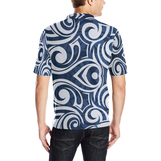 Maori Pattern Print Design 01 Men Polo Shirt