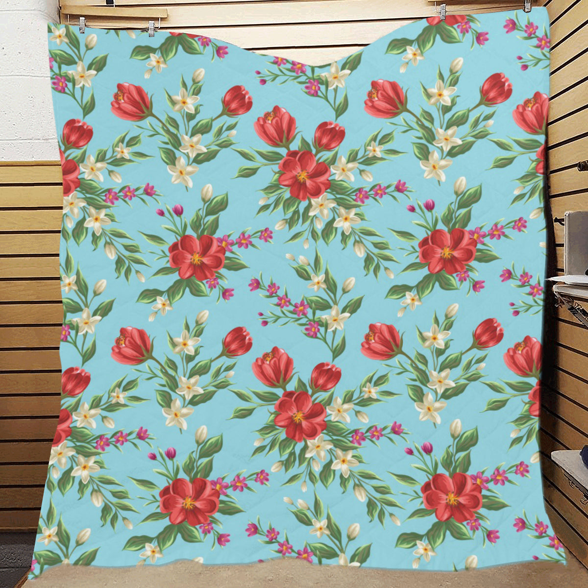 Summer Floral Pattern Print Design SF011 Premium Quilt