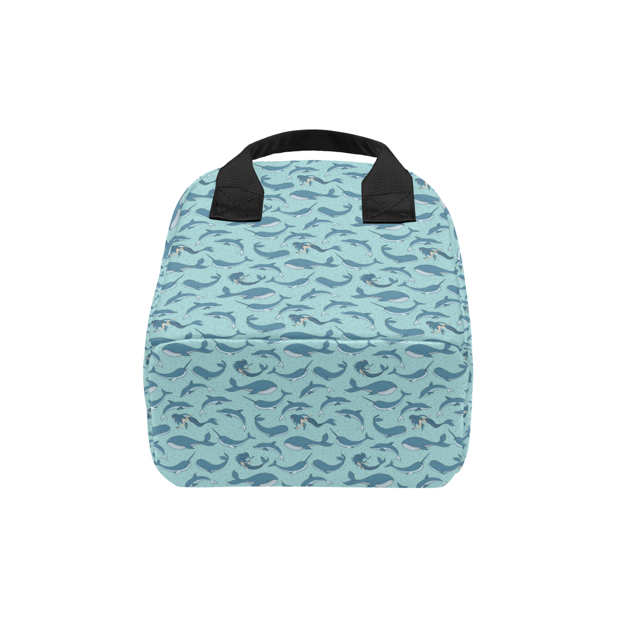 Narwhal Themed Print Insulated Lunch Bag