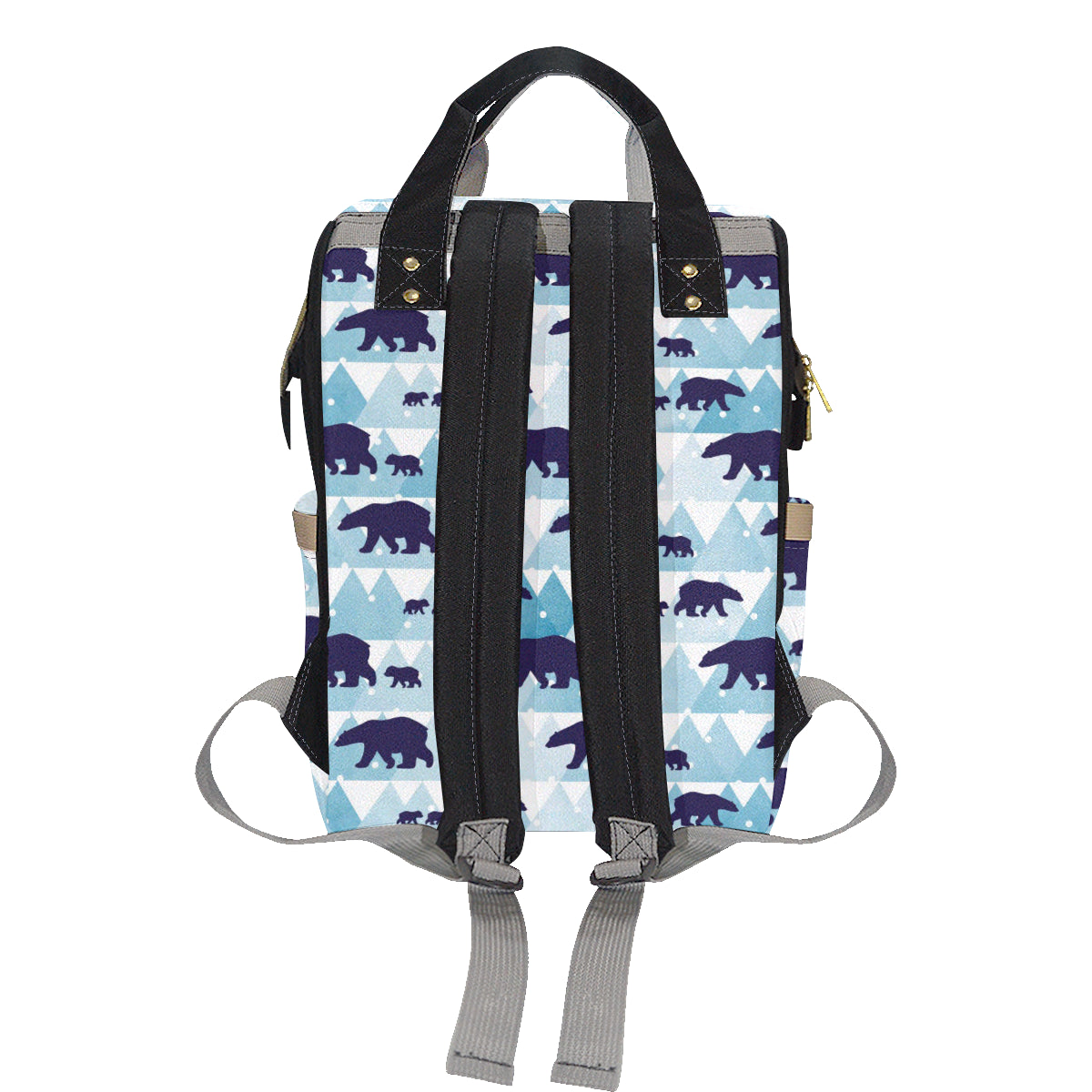 Bear Pattern Print Design BE01 Diaper Bag Backpack