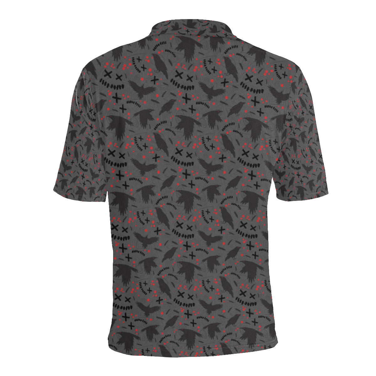 Crow Pattern Print Design 02 Men Polo Shirt