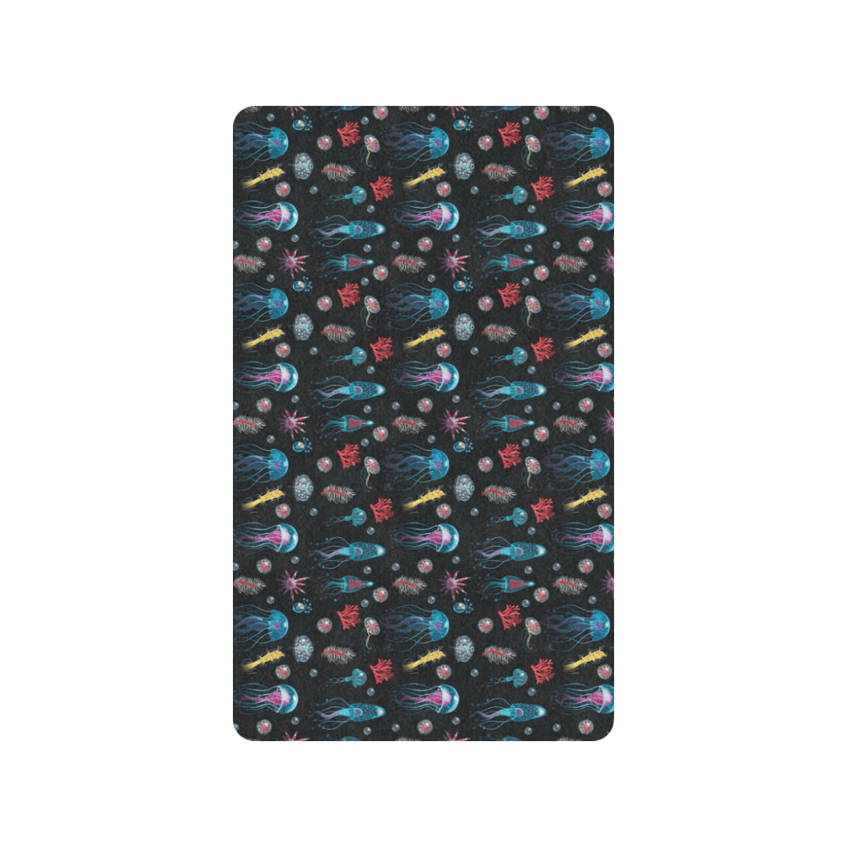 Jellyfish Underwater Print Rubber Doormat