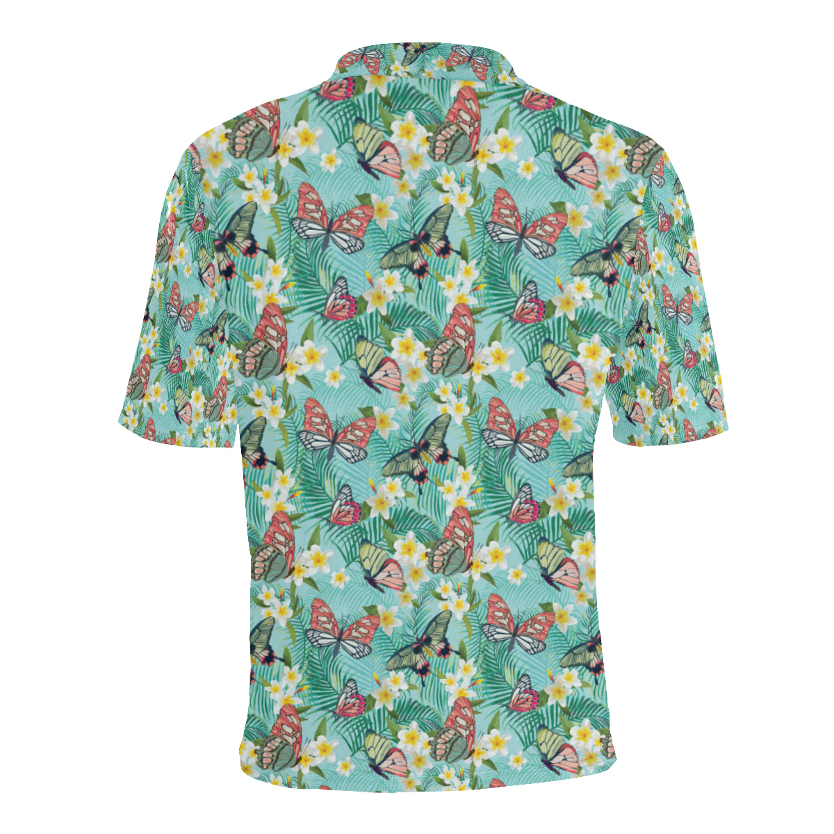 Butterfly Pattern Print Design 09 Men Polo Shirt