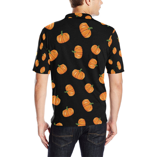 Pumpkin Pattern Print Design A05 Men Polo Shirt