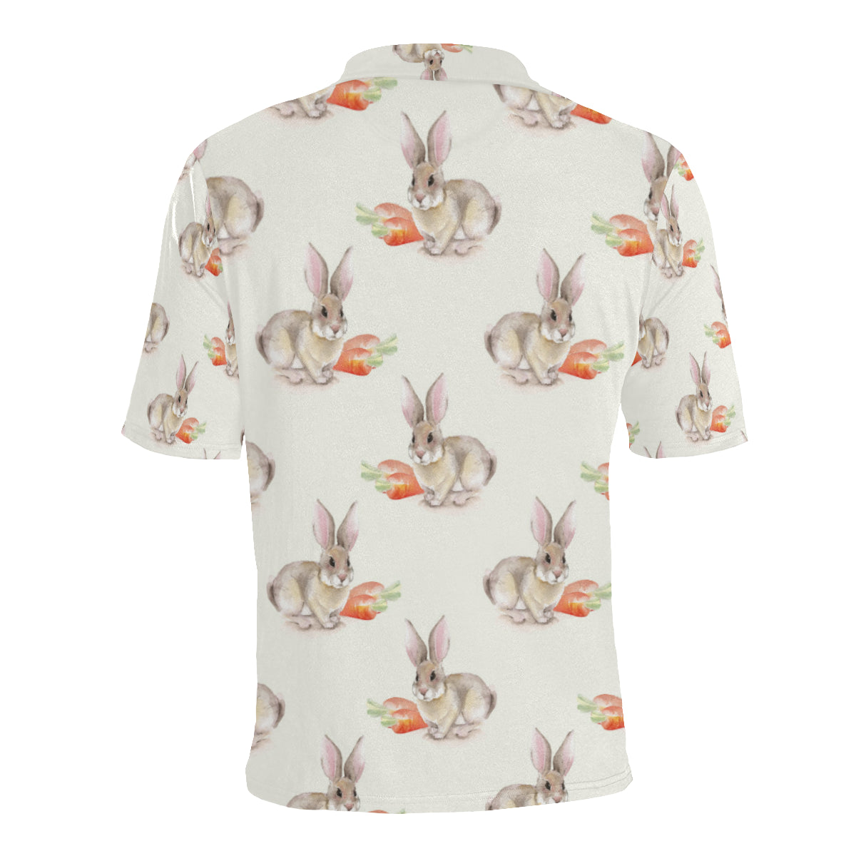 Rabbit Pattern Print Design 01 Men Polo Shirt