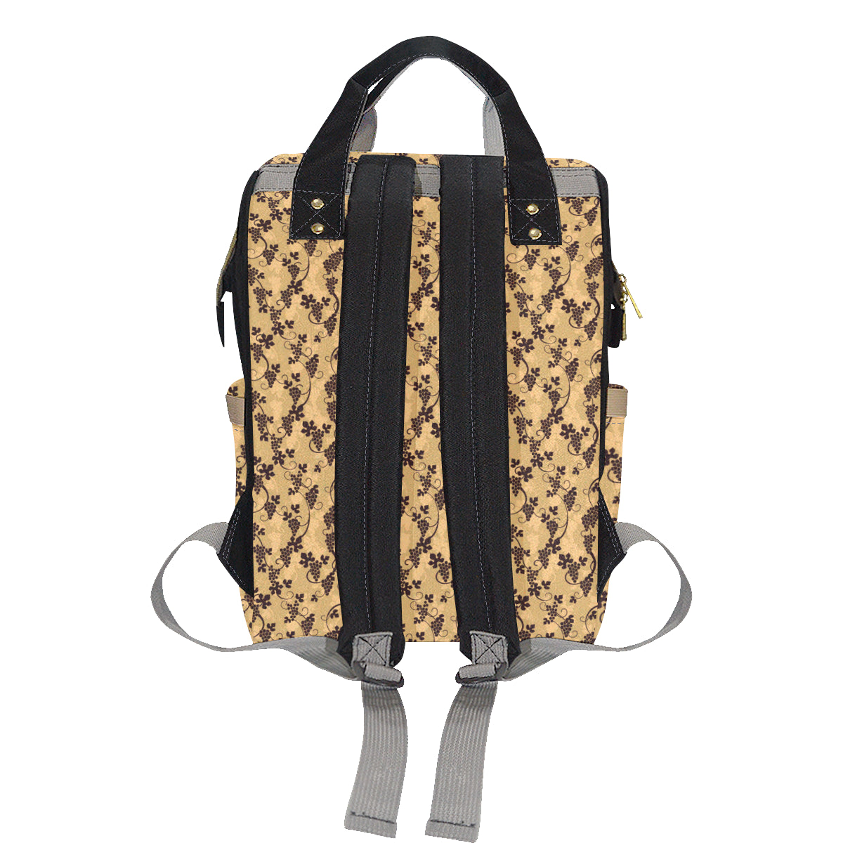 Wine Grape Design Print Diaper Bag Backpack