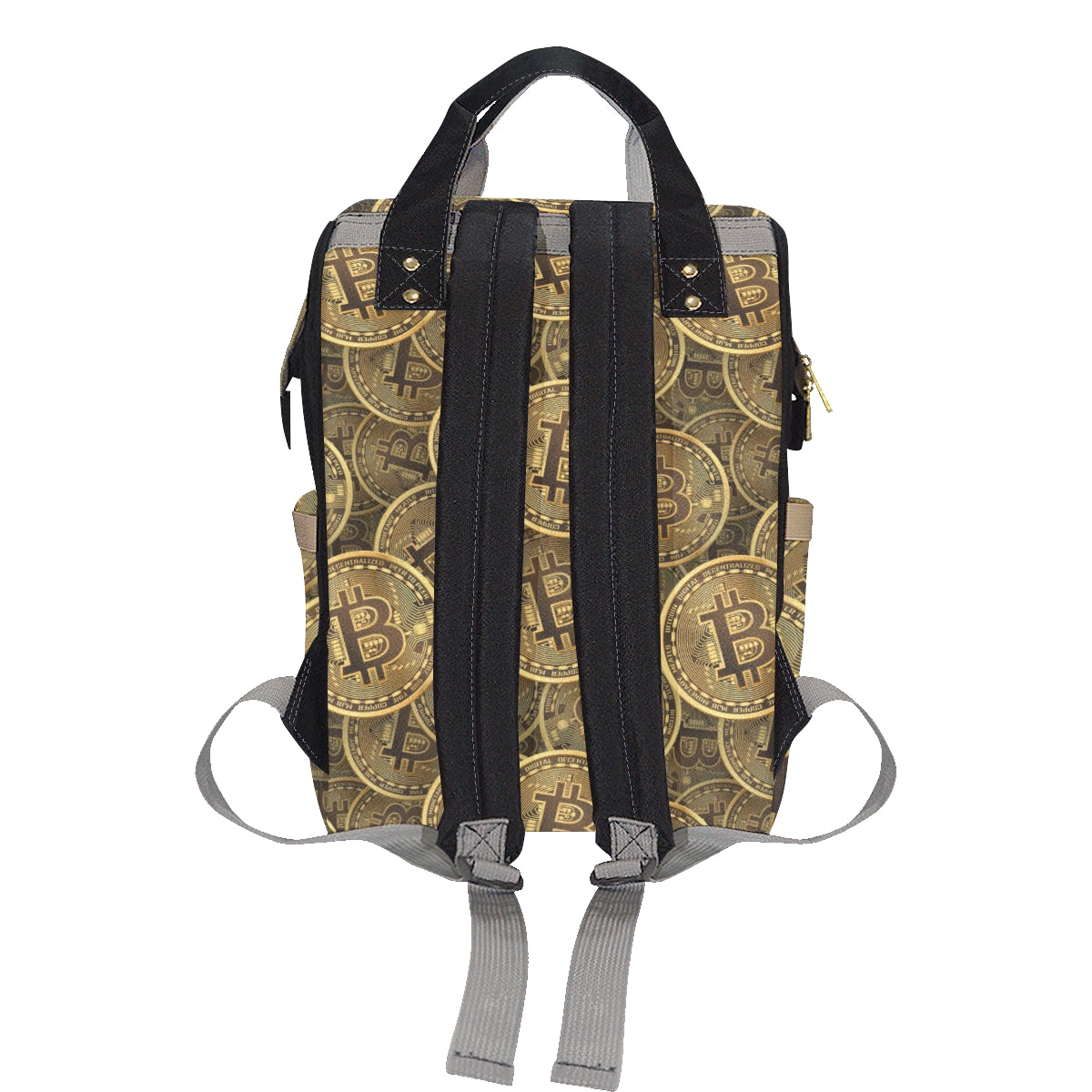 Bitcoin Pattern Print Design DO01 Diaper Bag Backpack