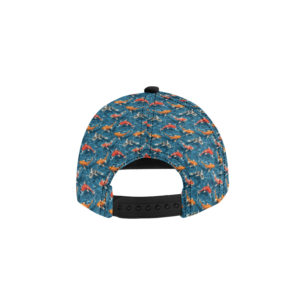 Koi Carp Water Design Themed Print Snapback Cap