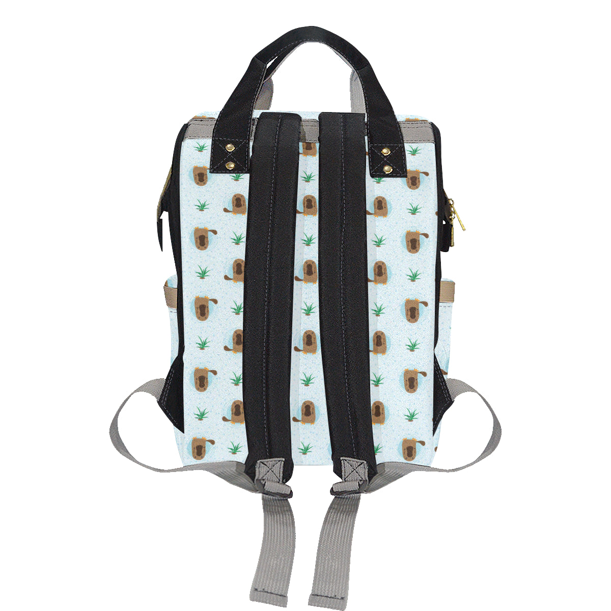 Platypus Pattern Print Design A04 Diaper Bag Backpack