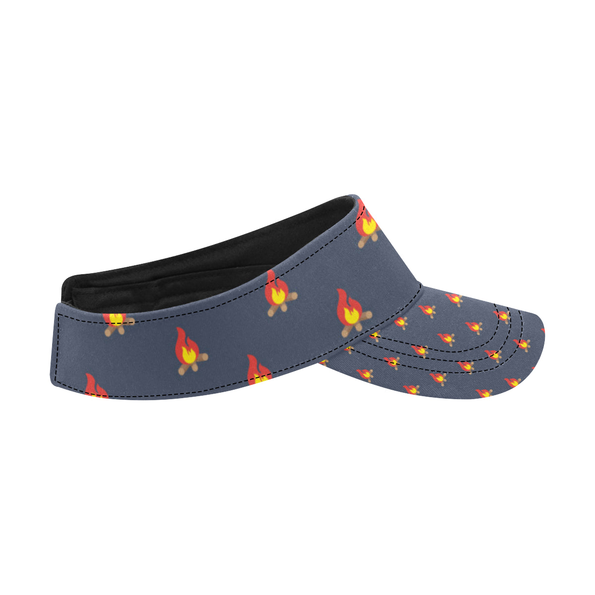 Campfire Pattern Print Design 02 Unisex Sun Visor