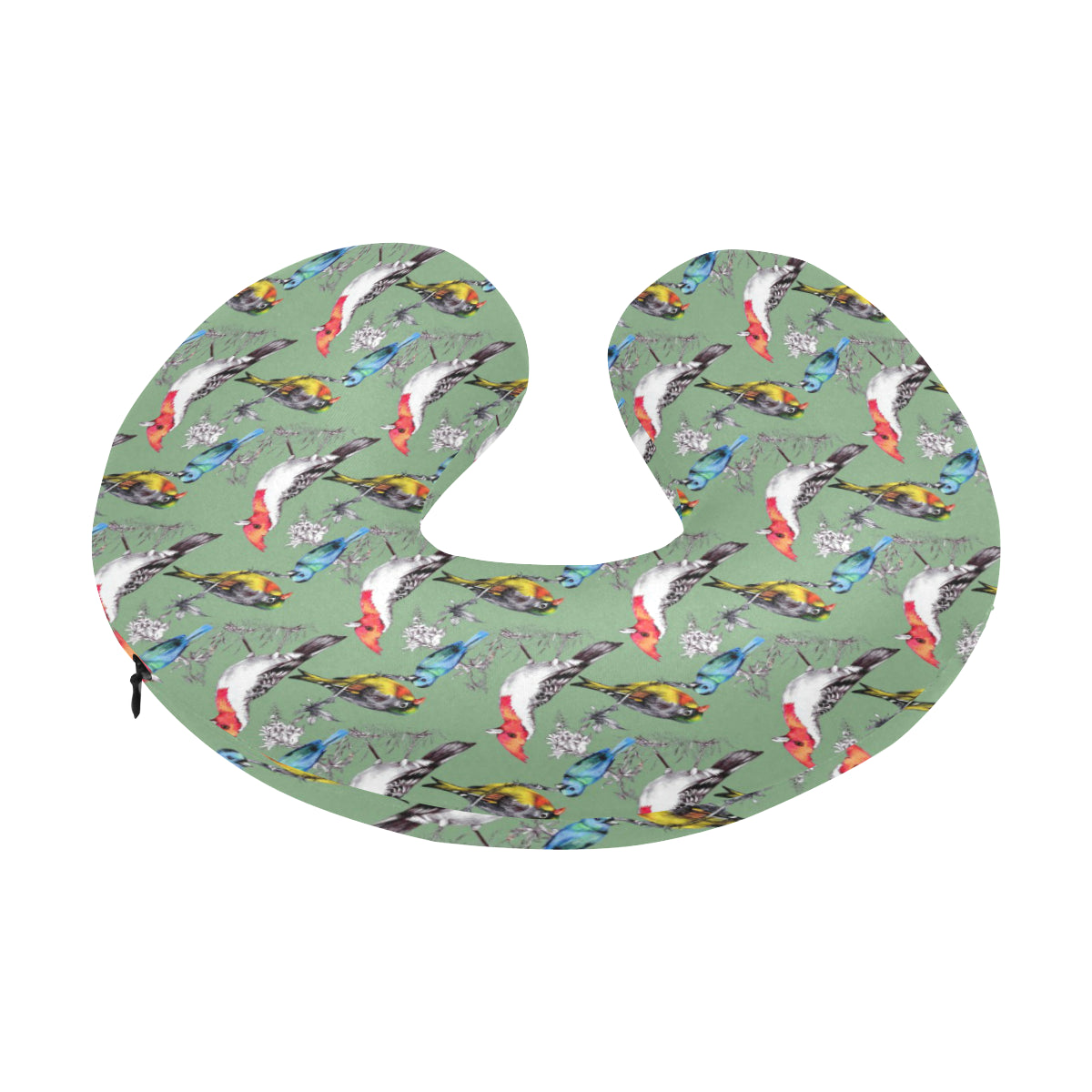 Birds Pattern Print Design 07 U-Shaped Travel Neck Pillow