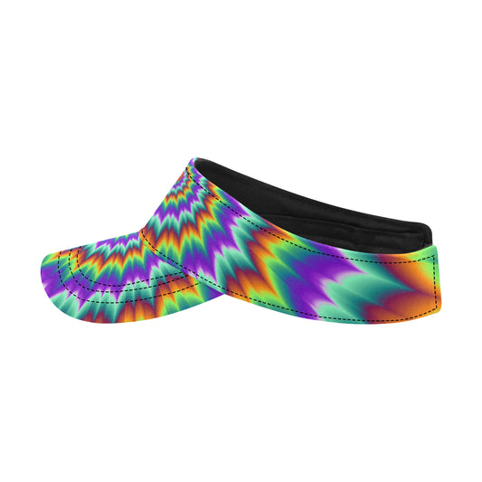 Optical illusion Pulsing fiery spirals Unisex Sun Visor