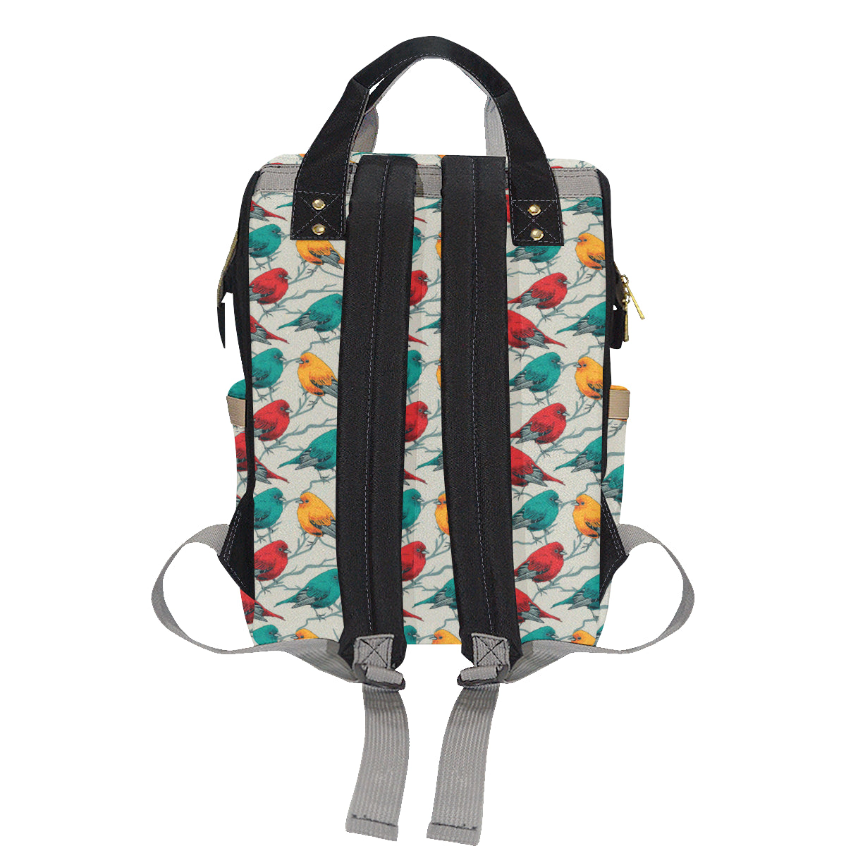 Birds Pattern Print Design 04 Diaper Bag Backpack