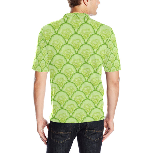 Cucumber Pattern Print Design CC04 Men Polo Shirt