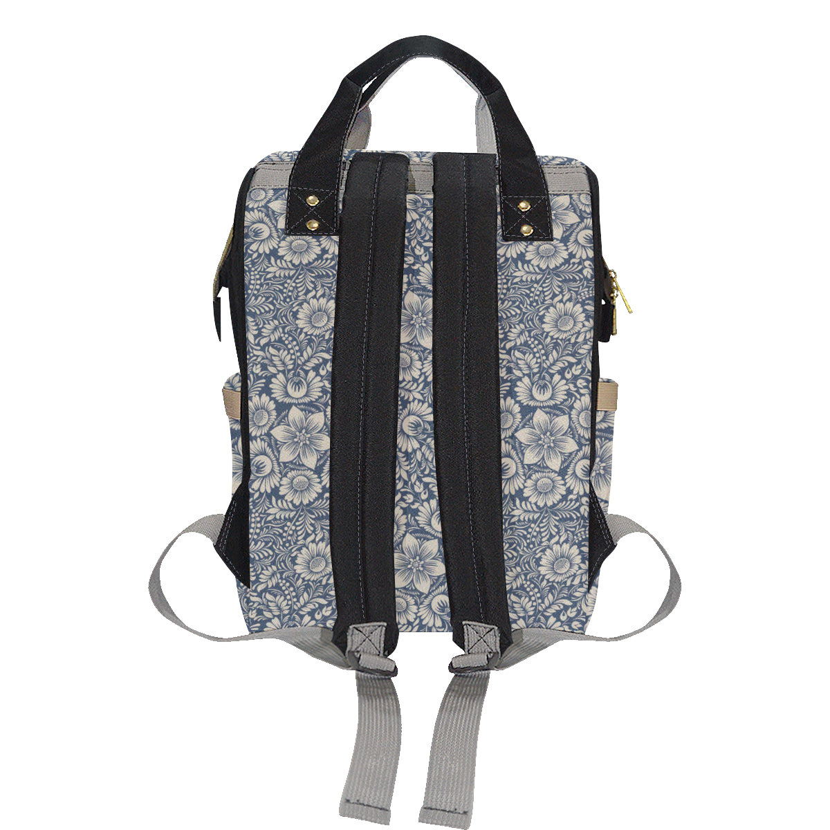 Elegant Floral Print Pattern Diaper Bag Backpack