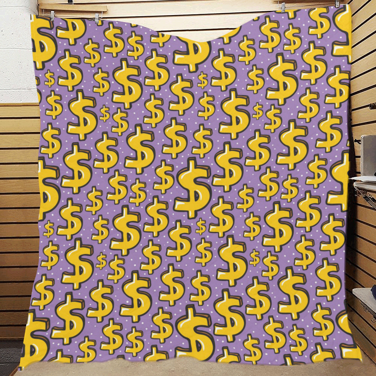 Dollar Pattern Print Design DO01 Premium Quilt