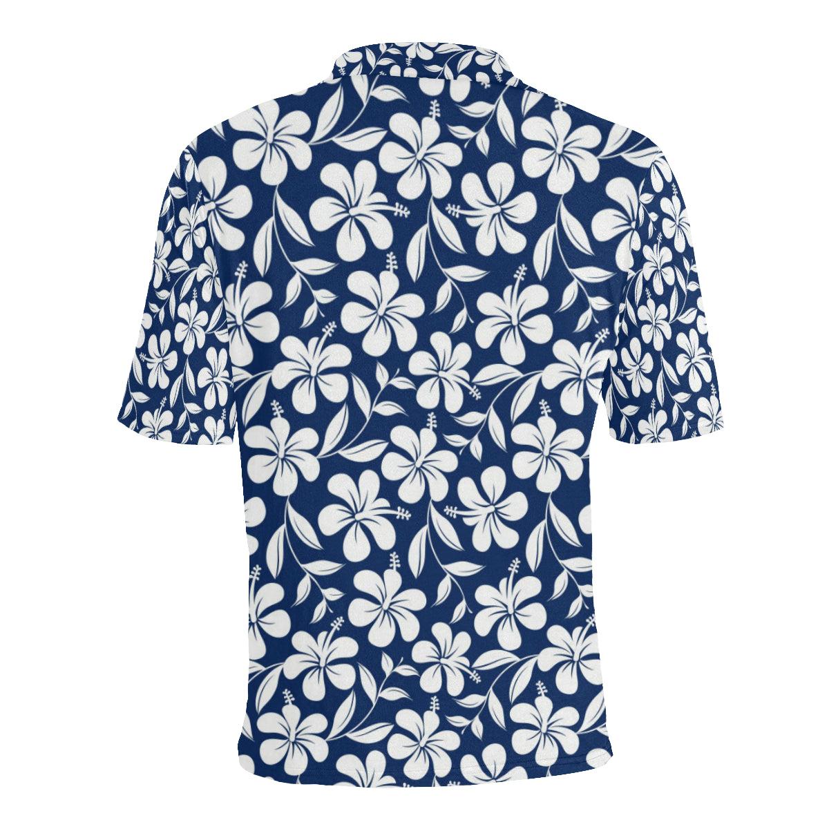 Hibiscus Pattern Print Design HB031 Men Polo Shirt