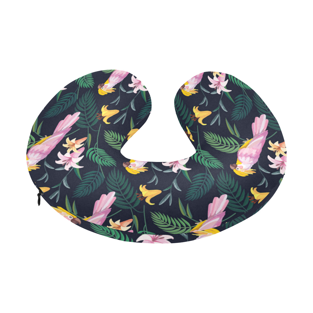 Cockatoo Pattern Print Design 03 U-Shaped Travel Neck Pillow