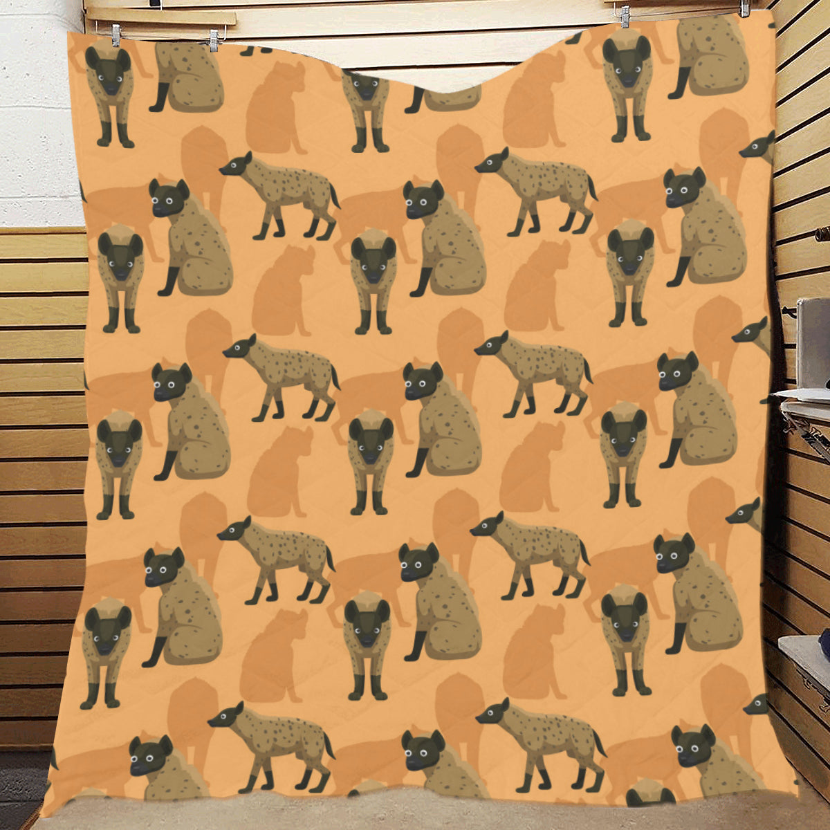 Hyena Pattern Print Design 01 Premium Quilt