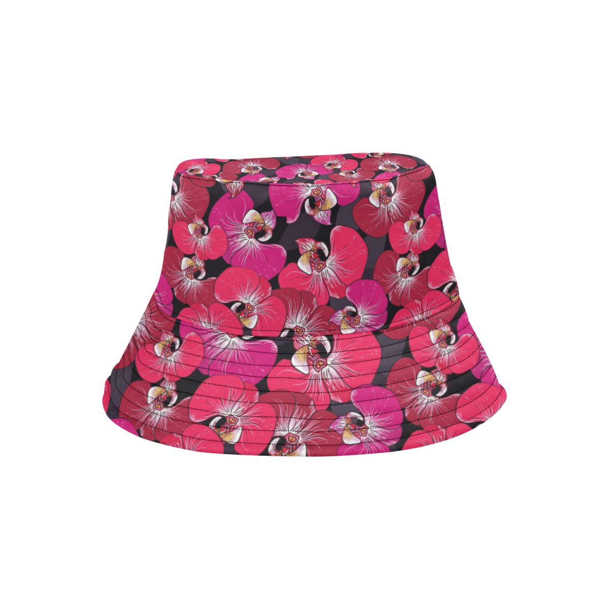 Orchid Red Pattern Print Design OR05 Unisex Bucket Hat