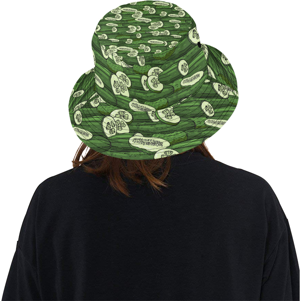 Cucumber Pattern Print Design CC01 Unisex Bucket Hat