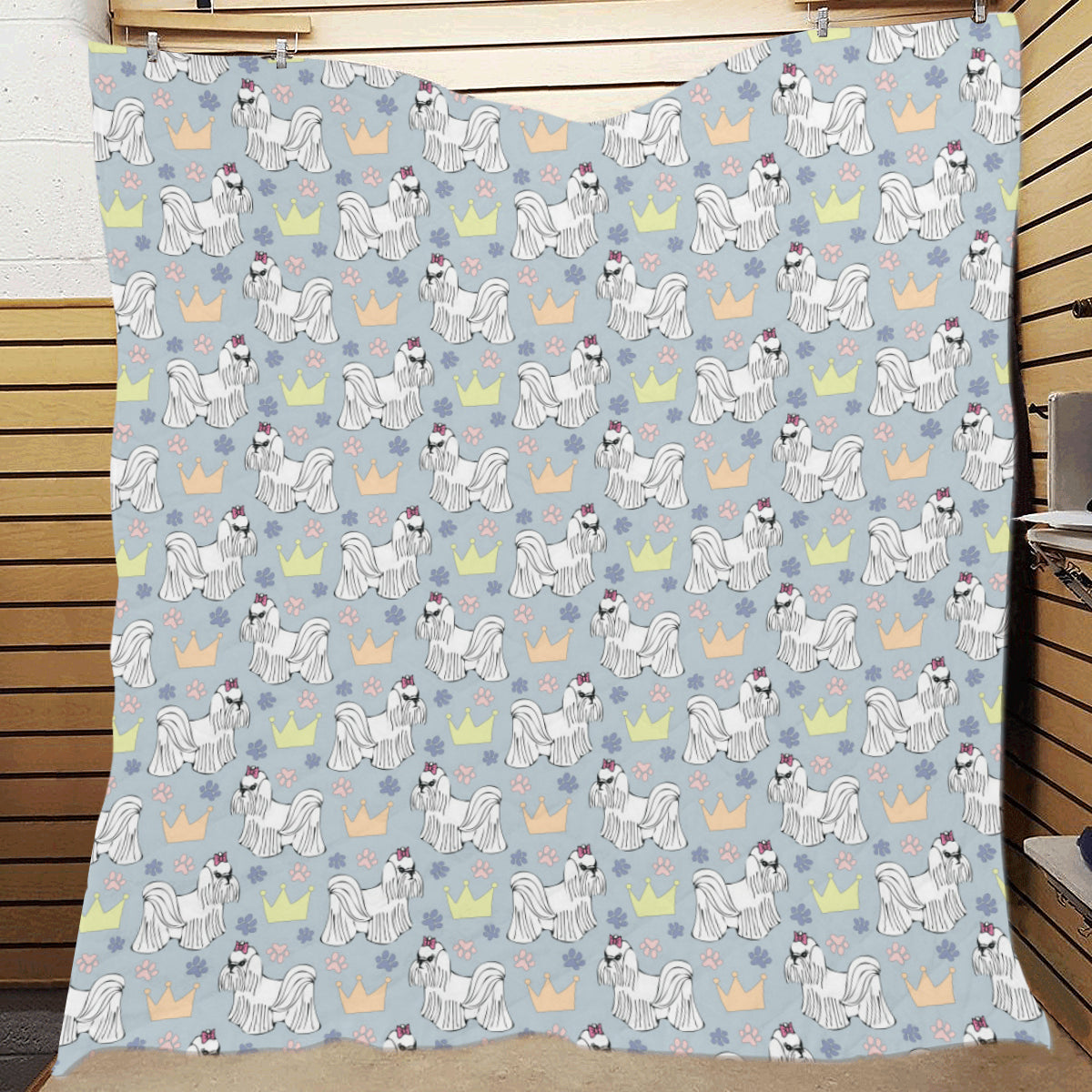Maltese Pattern Print Design 04 Premium Quilt