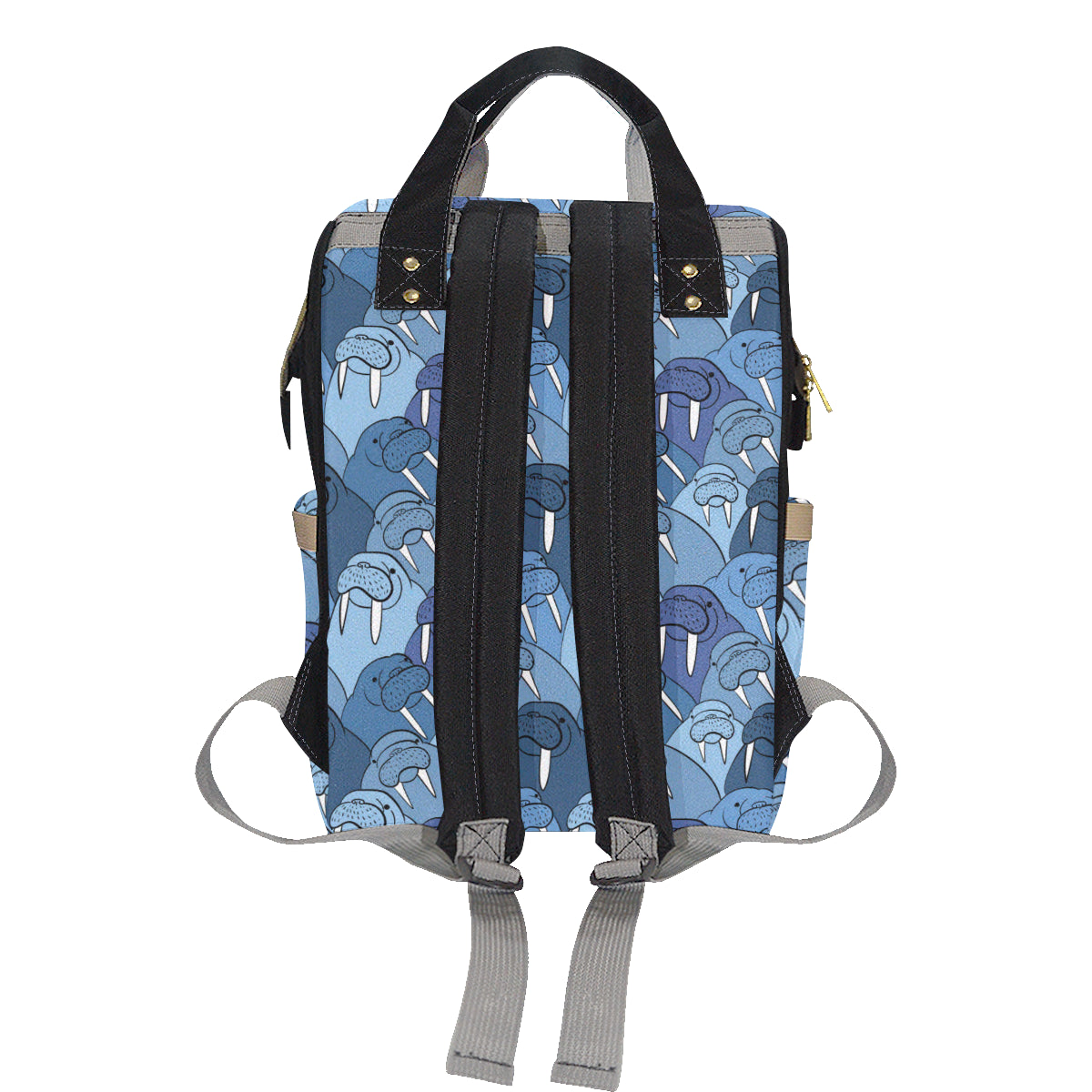 Walrus Pattern Print Design 01 Diaper Bag Backpack