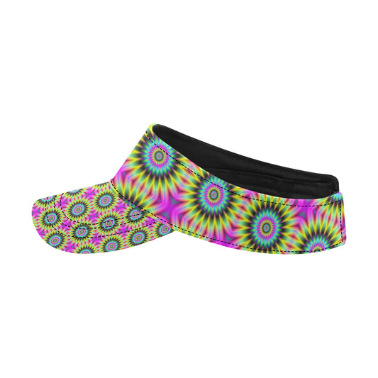 Optical illusion Flower Rainbow Style Unisex Sun Visor
