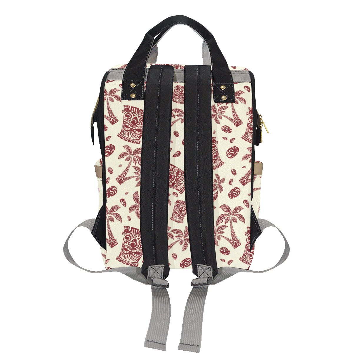 Tiki Tribal Mask Palm Tree Diaper Bag Backpack