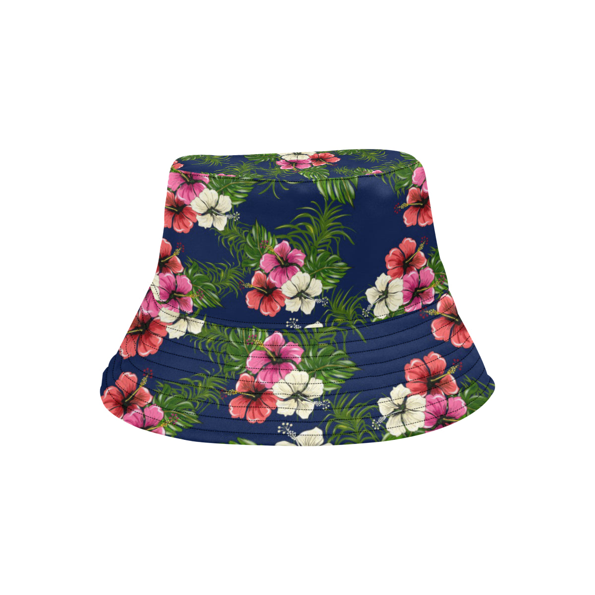 Hibiscus Pattern Print Design HB028 Unisex Bucket Hat