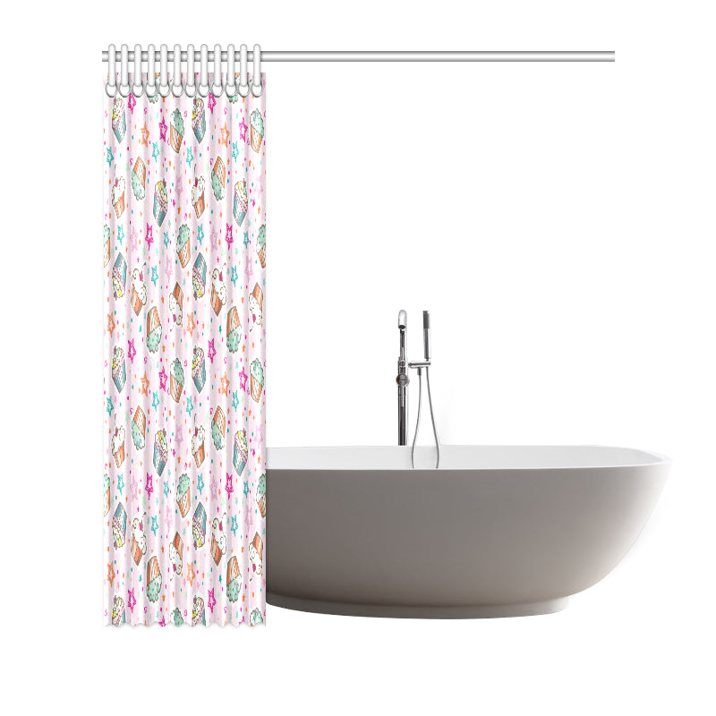 Cupcake Pattern Print Design CP03 Shower Curtain