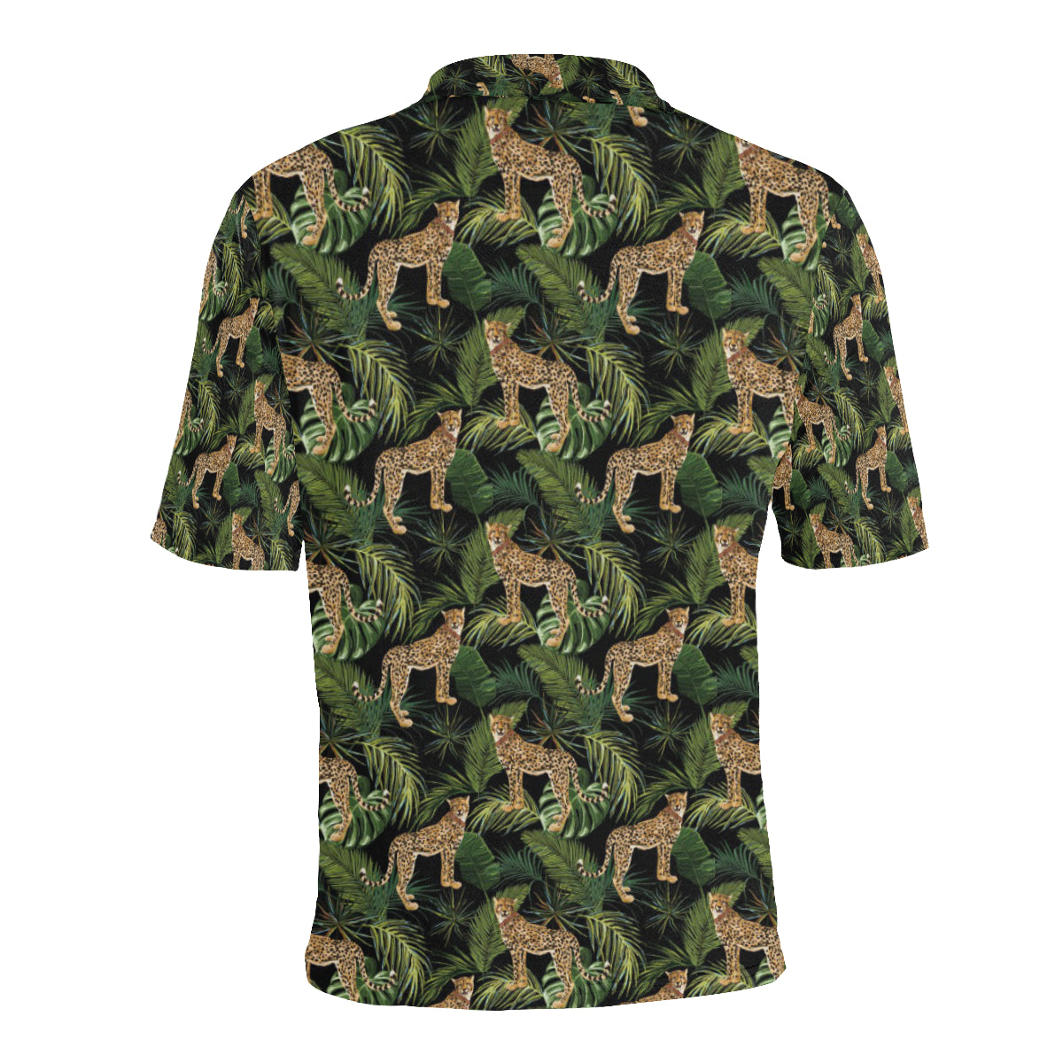 Cheetah Pattern Print Design 05 Men Polo Shirt