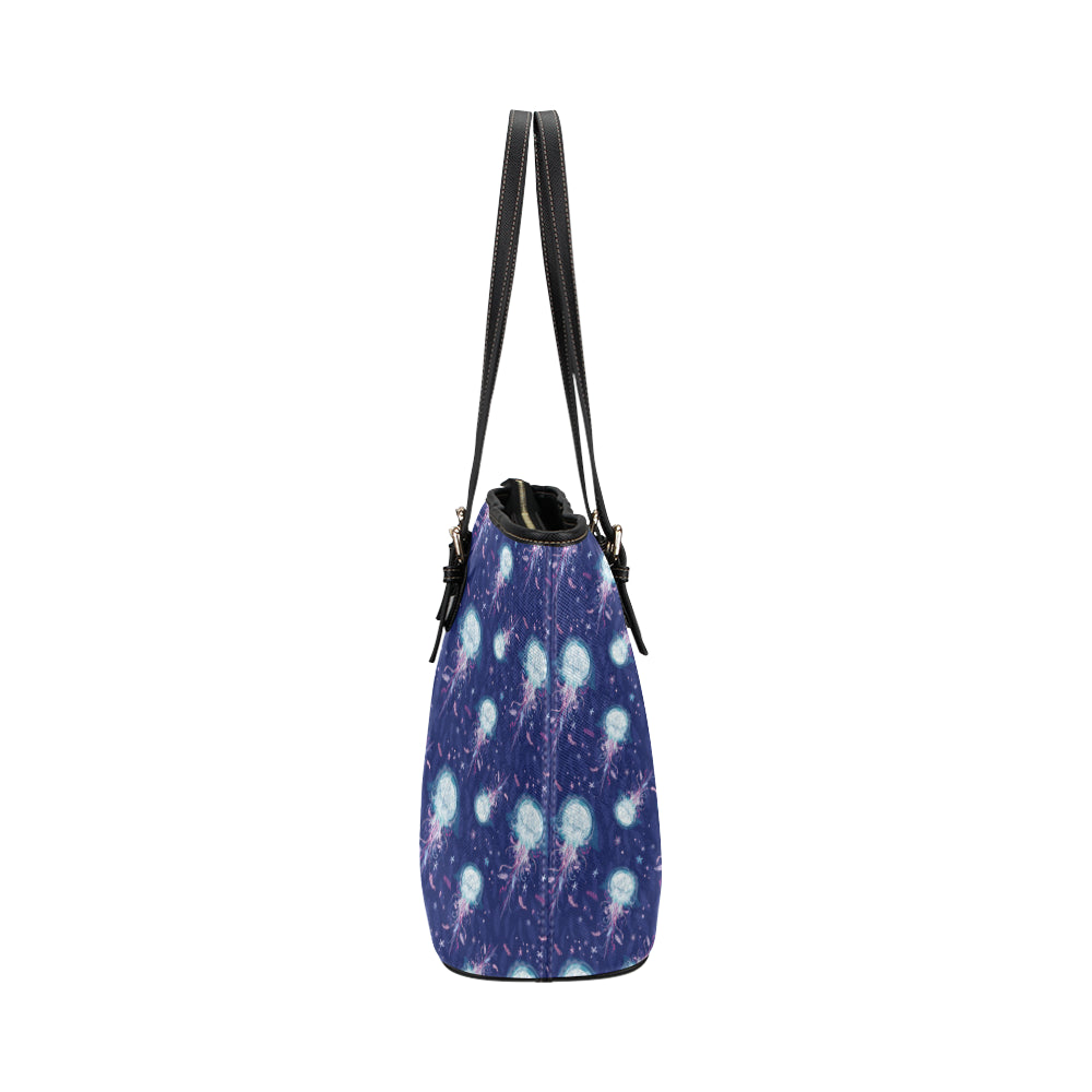 Jellyfish Cute Design Leather Tote Bag