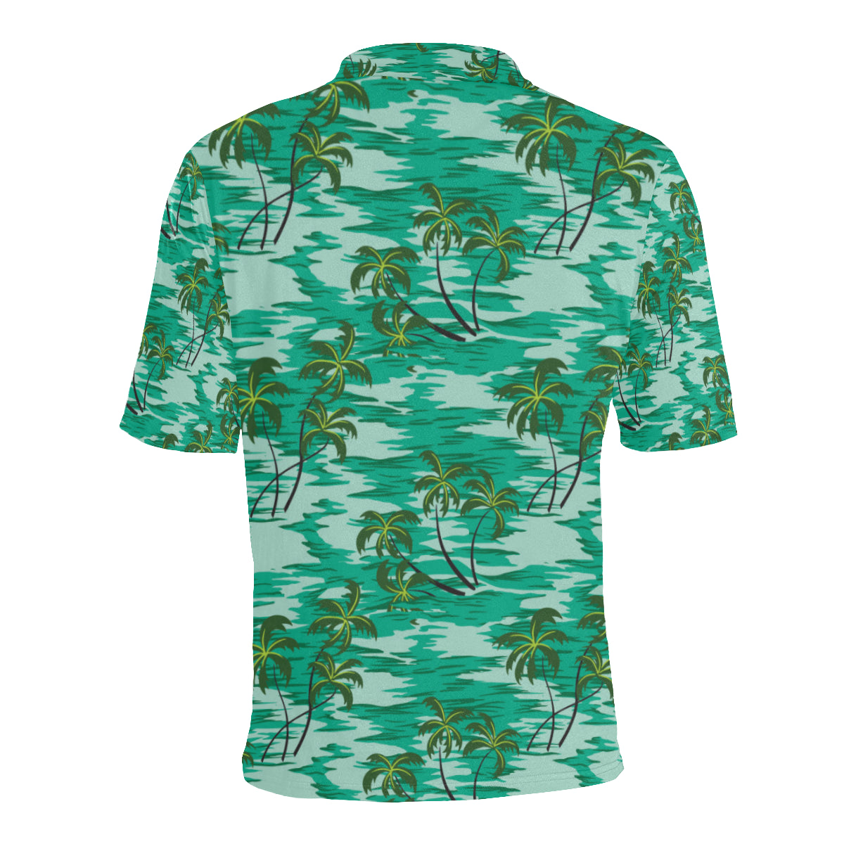 Palm Tree Pattern Print Design A01 Men Polo Shirt