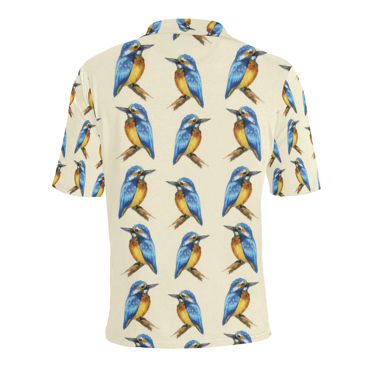 Kingfisher Pattern Print Design 01 Men Polo Shirt
