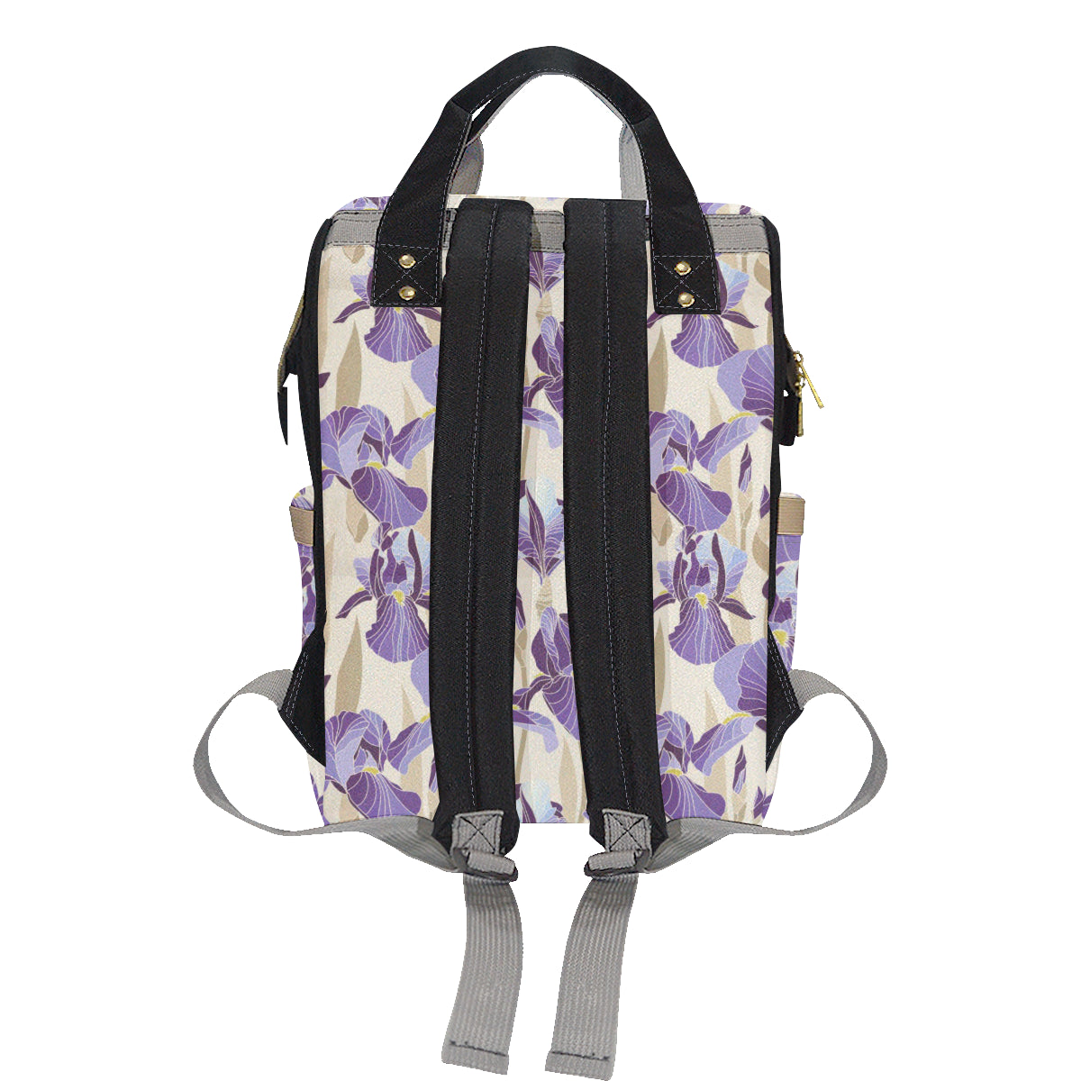Iris Pattern Print Design IR02 Diaper Bag Backpack