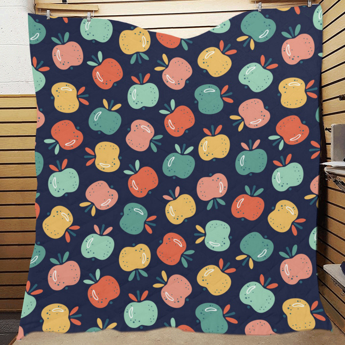 Apple Pattern Print Design AP09 Premium Quilt